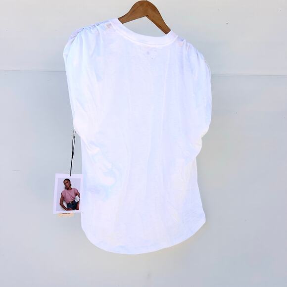 New Nation Ltd Frankie Muscle Tee Pima Cotton T-Shirt White Shirt Top Small - Picture 6 of 11